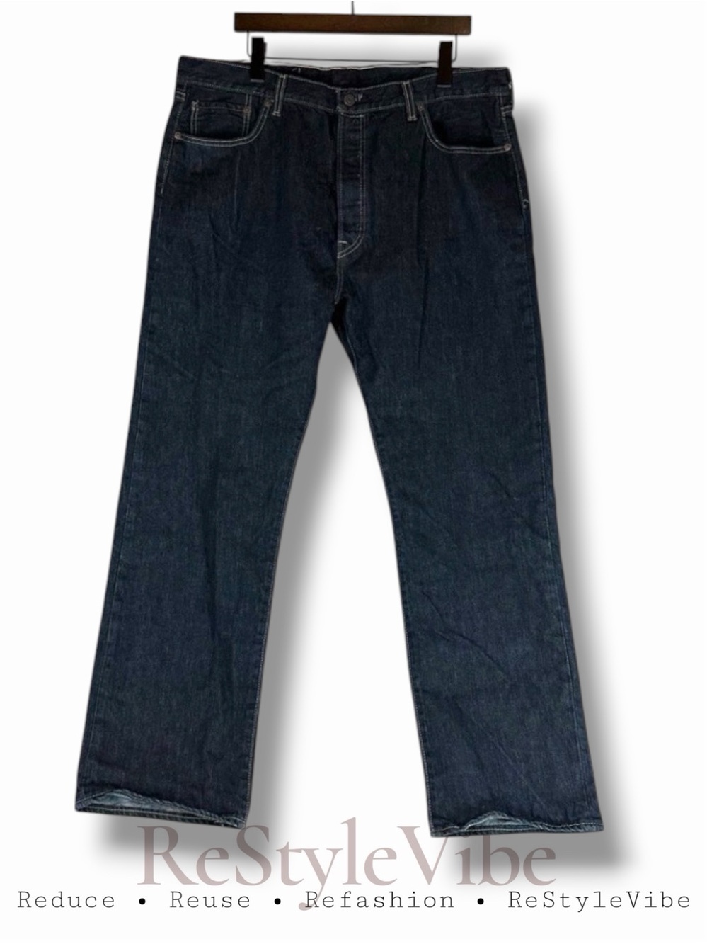 LEVI’S Men’s Size 40x32 Denim Jeans 501 Button Fly Red Tab Straight Leg Fit